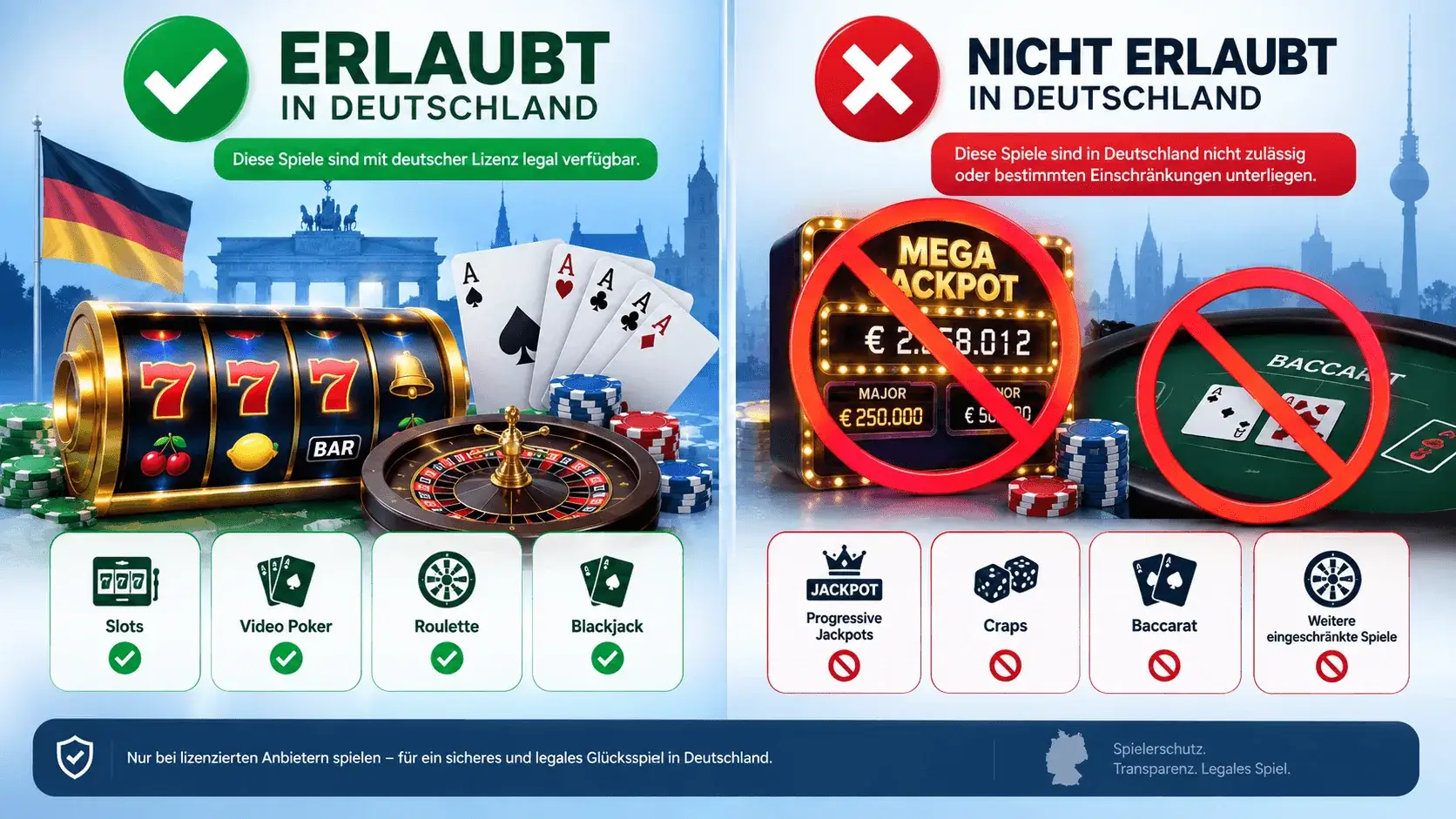 Was ist in deutschen Online-Casinos erlaubt und was nicht?